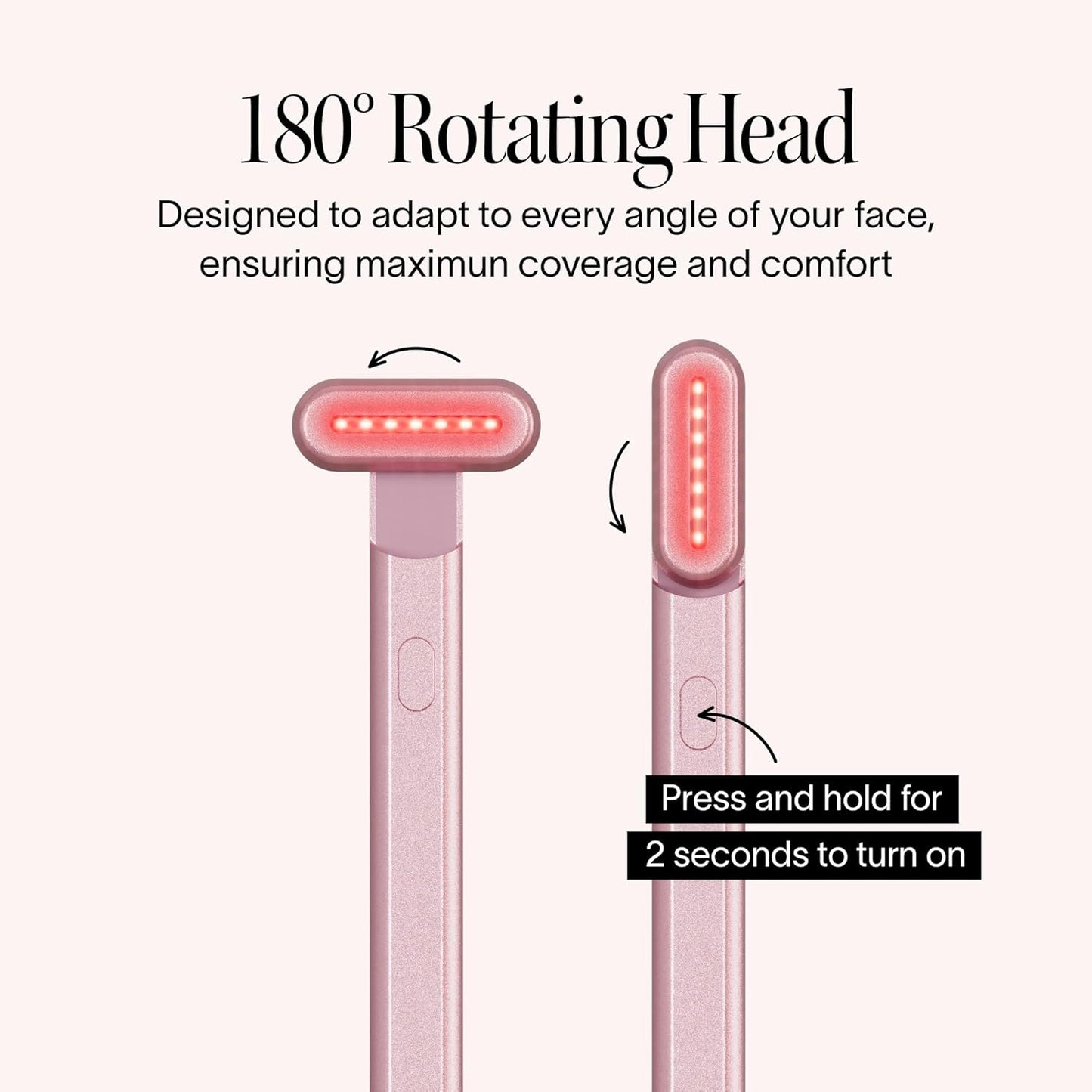 Claréa Anti-Aging Red Light Therapy Wand – 4-in-1 Anti-Aging Device for Face & Neck
