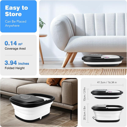 Claréa Foot Spa with Heat & Massage –  Remote Control, Bubbles & Rollers for Deep Relaxation at Home