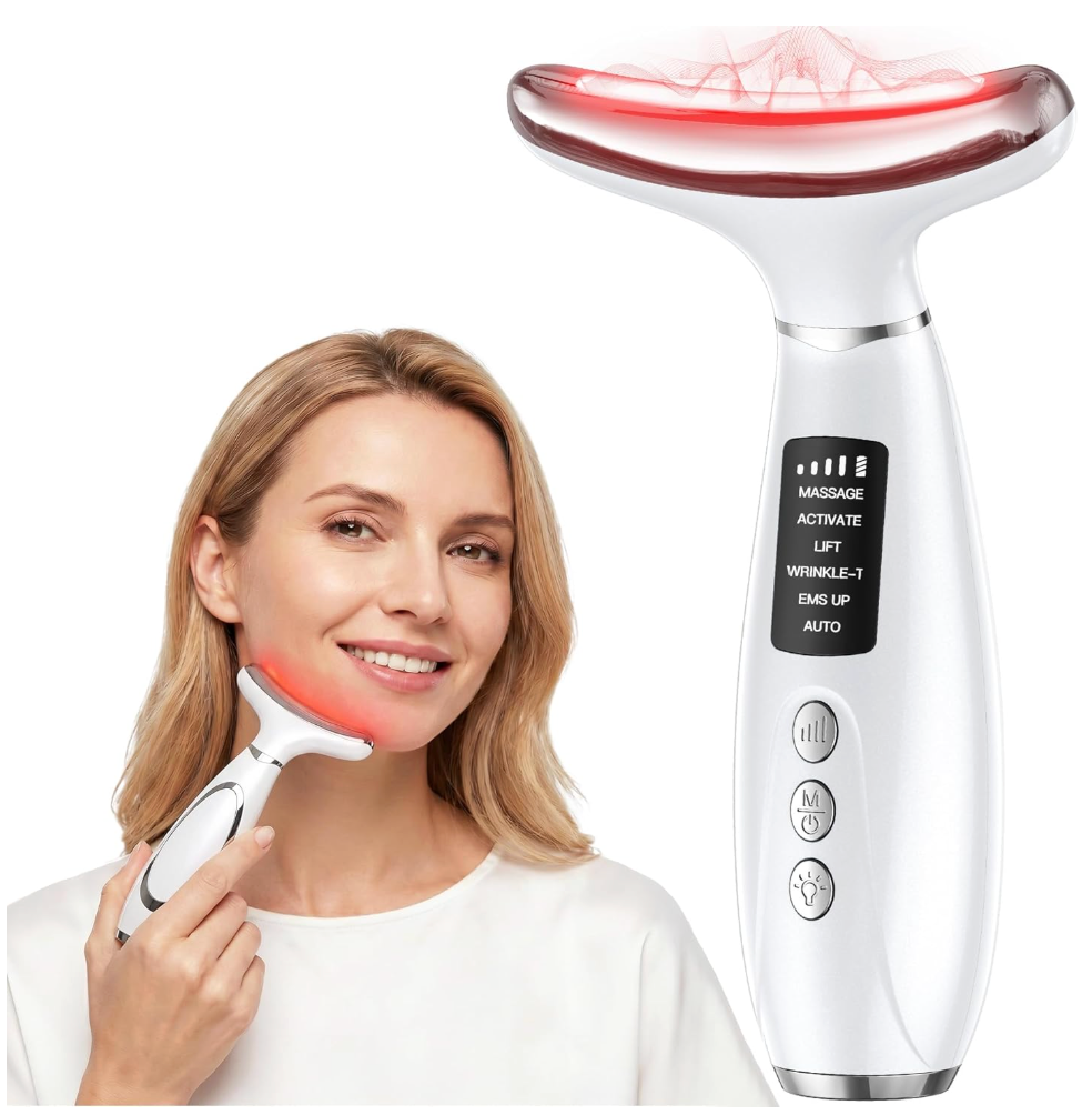 Claréa Red Light Massager Face & Neck Beauty Device – Skin Sculpting, Firming